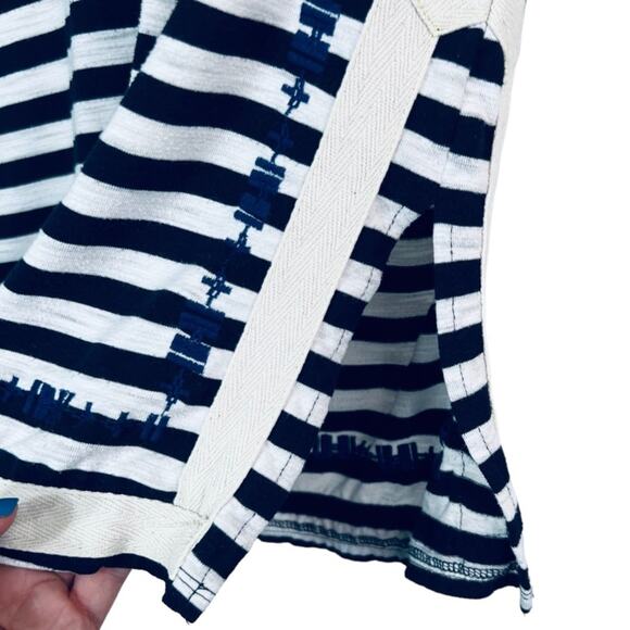 THML Navy White Stripes 3/4 Sleeve Top S - Picture 6 of 9